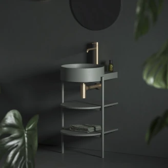 Ravak Tvättställsskåp <strong>Yard</strong>  Grön Matt 40 cm med Handfat & Bottenventil