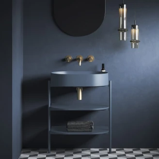 Ravak Tvättställsskåp <strong>Yard</strong>  Blå Matt 60 cm med Handfat & Bottenventil