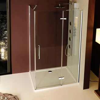 Gjutmarmor Duschkar Skara 100x80 cm Vit Blank