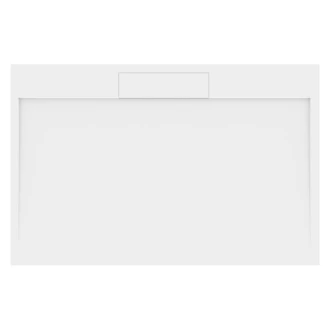 Gjutmarmor Duschkar <strong>Isbre</strong>  120x80 cm Vit Blank