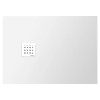 Gjutmarmor Duschkar <strong>Struktura</strong>  160x90 cm Vit Blank