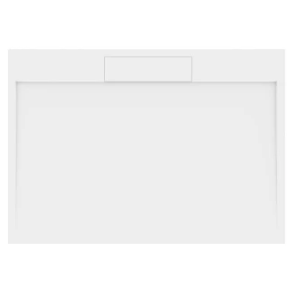 Gjutmarmor Duschkar <strong>Isbre</strong>  140x100 cm Vit Blank