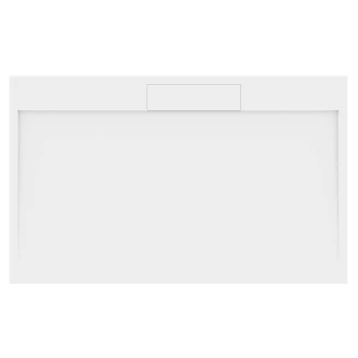 Gjutmarmor Duschkar <strong>Isbre</strong>  160x100 cm Vit Blank
