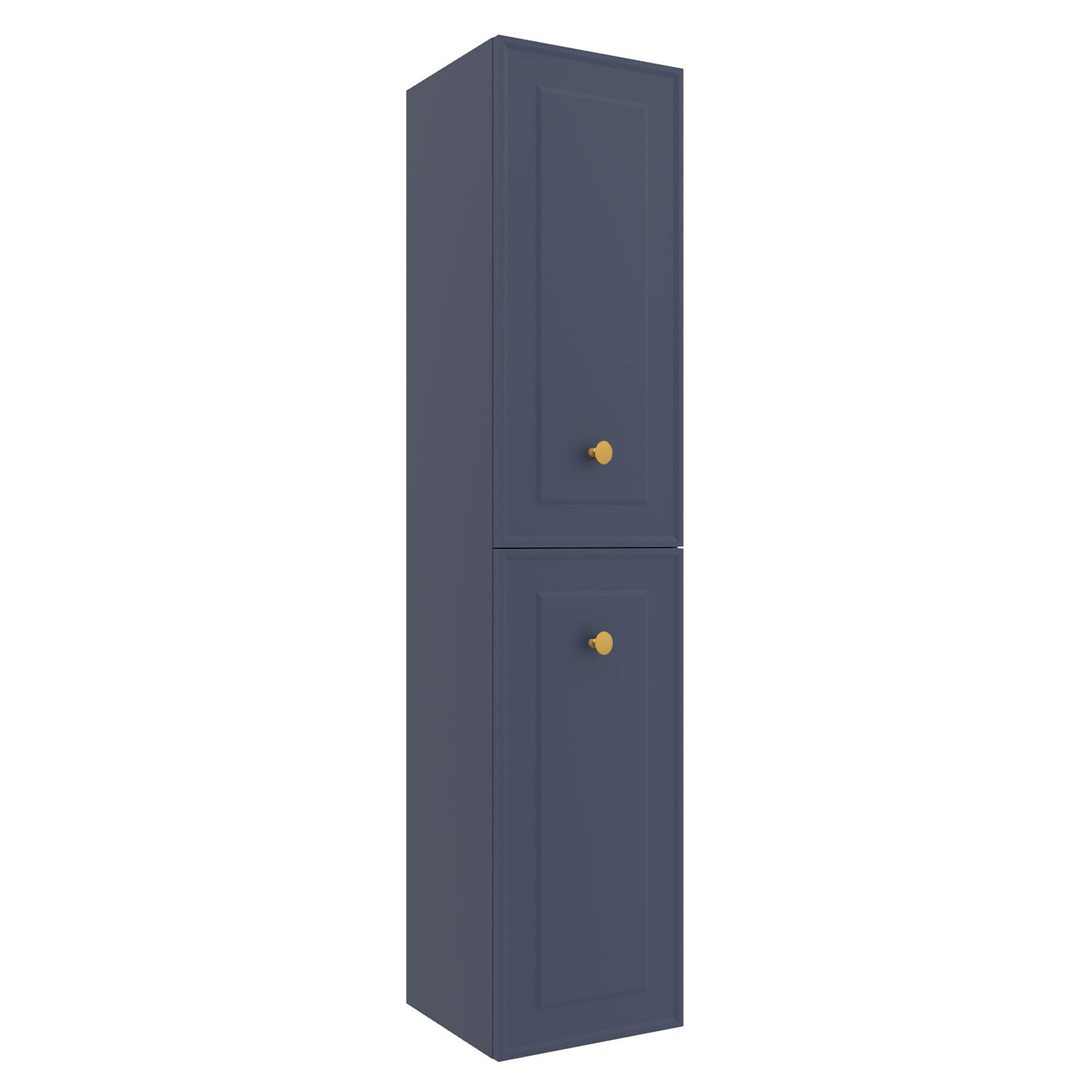 Högskåp Norrby Mörkblå Matt med Handtagen Gripen Guld