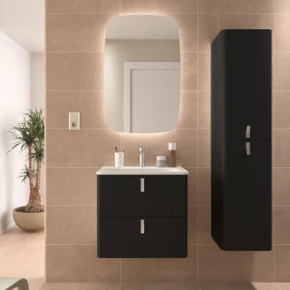 Högskåp <strong>Avrel</strong>  Svart Matt med Handtagen Krom