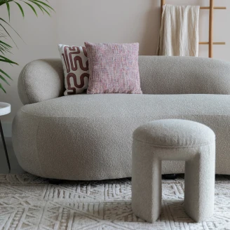 Sittpuff <strong>Briva</strong>  Beige Ø42 cm