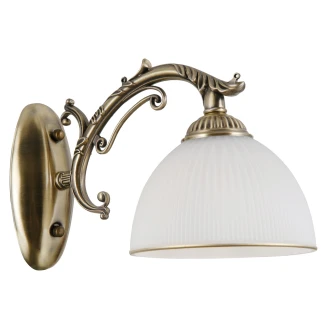 Vägglampa <strong>Fenira</strong>  Antikbrons, Vit Matt