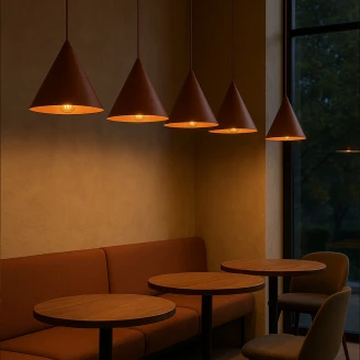 Hängande Lampa <strong>Seattle</strong>  Tegelröd Matt Ø 19 cm