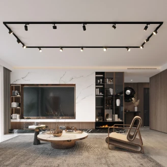 Skensystem Set <strong>Tracer 1-Fas</strong>  Rektangel Avia & Argo Svart 200x100 cm