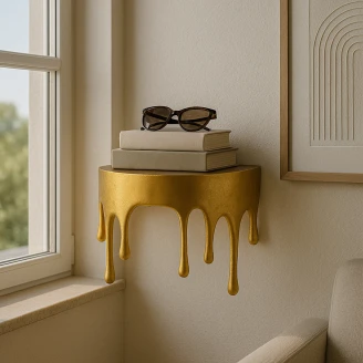 Werner Voss Vägghylla <strong>Drops</strong>  Guld Blank 35 cm