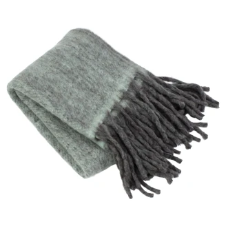 Werner Voss Pläd <strong>Mohair</strong>  Grå-Mint