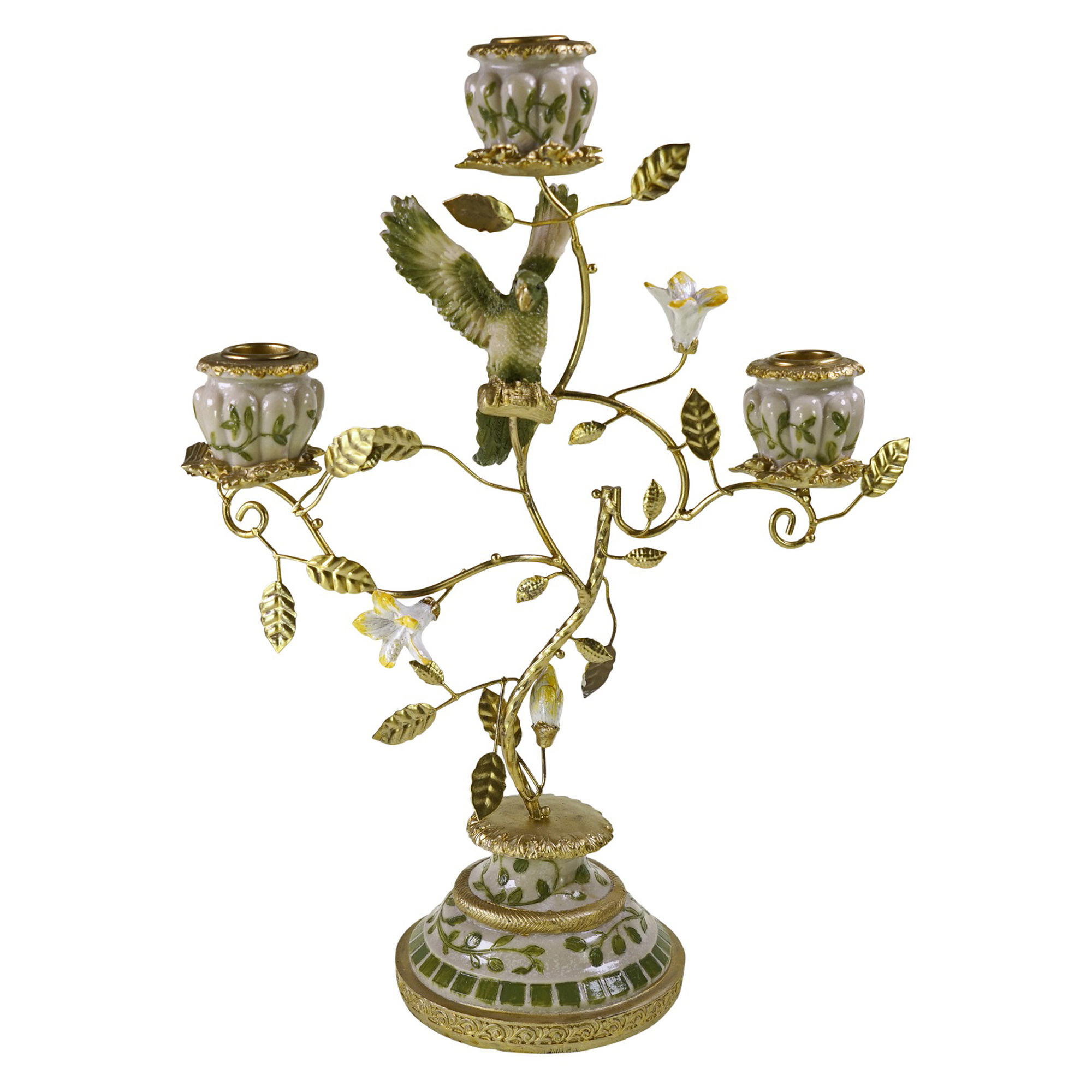 Werner Voss Ljusstakar Parrot Grön, Vit