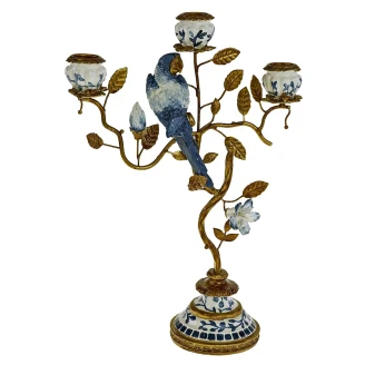 Werner Voss Ljusstakar <strong>Parrot</strong>  Blå, Guld