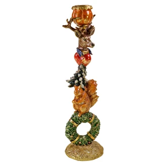 Werner Voss Ljusstakar <strong>Squirrel on Wreath</strong>  Flerfärgad