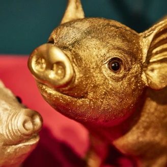 Werner Voss Dekorationsfigur <strong>Pig</strong>  Guld