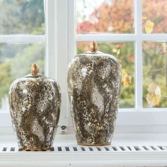 Werner Voss Vas med Lock Leopardmönster