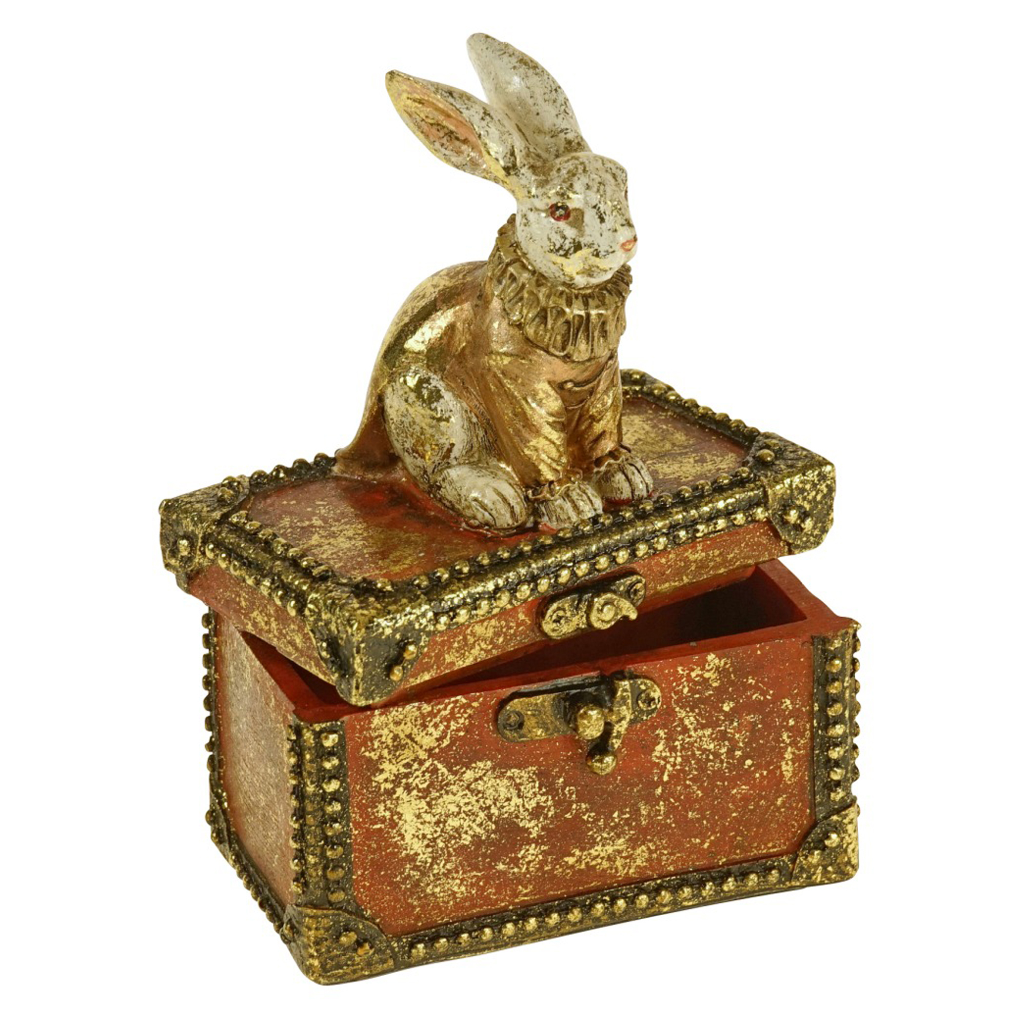 Werner Voss Dekorativ Ask Bunny Flora Röd, Guld