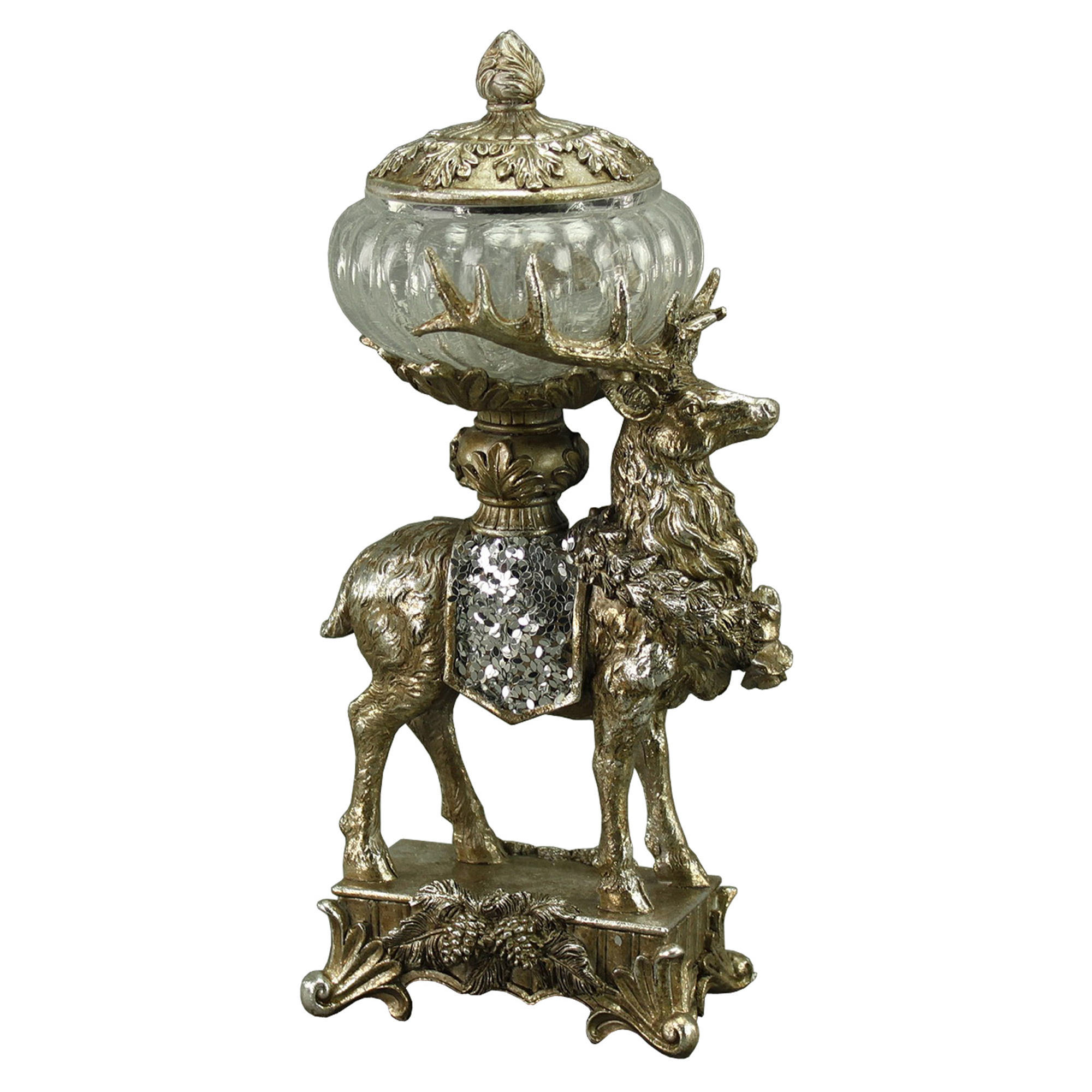 Werner Voss Dekorationsfigur Deer w. Box Silver