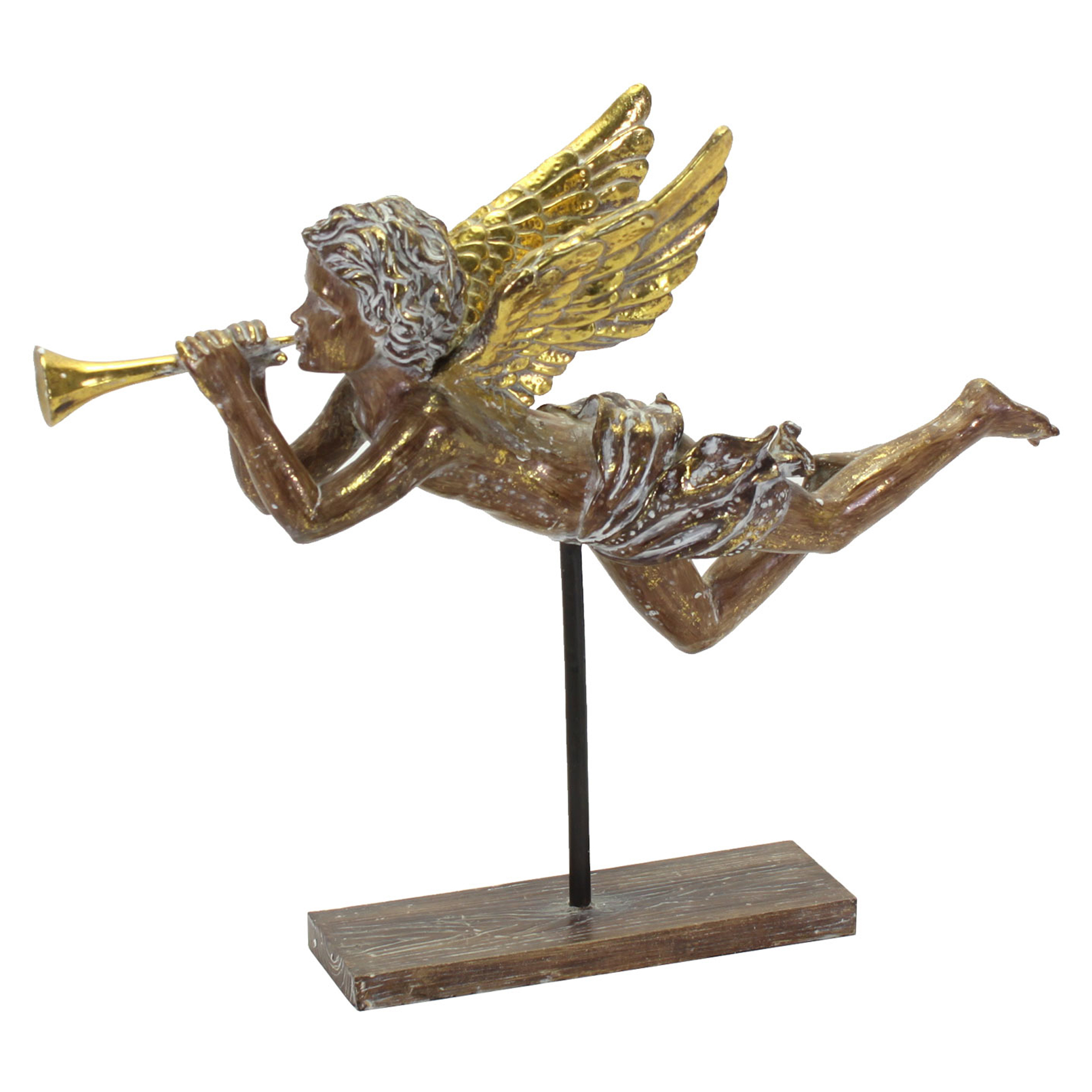 Werner Voss Dekorationsfigur Angel on Stick Brun, Guld