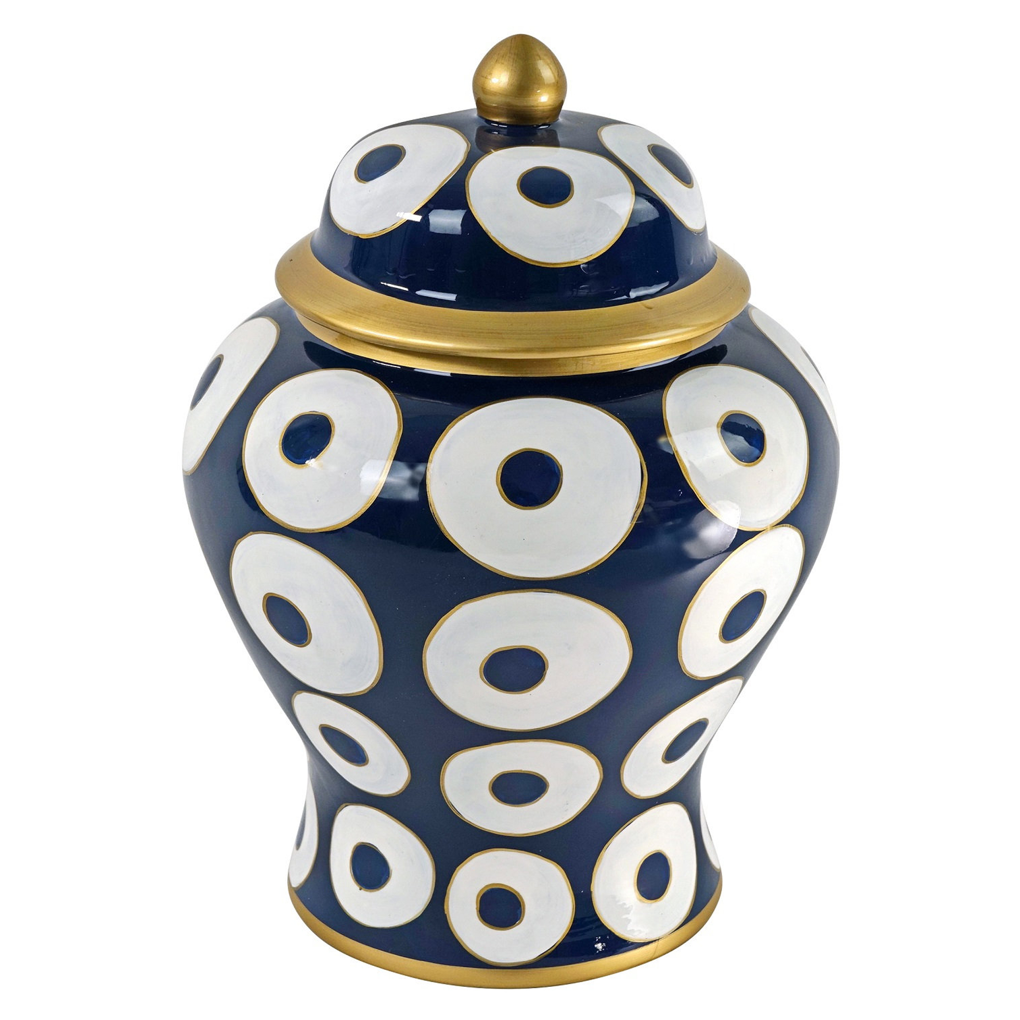 Werner Voss Vas med Lock M Blå, Vit