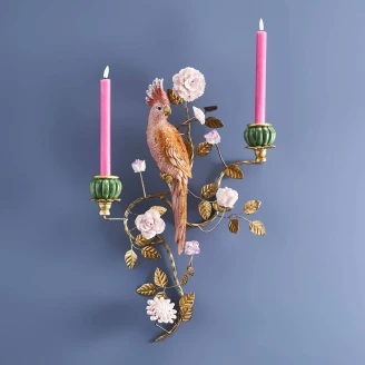 Werner Voss Väggljushållare <strong>Parrot</strong>  Orange, Guld