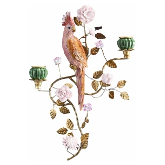 Werner Voss Väggljushållare <strong>Parrot</strong>  Orange, Guld