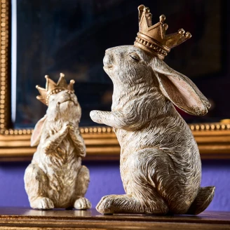 Werner Voss Dekorationsfigur Prince <strong>Rabbit</strong>  Beige, Guld