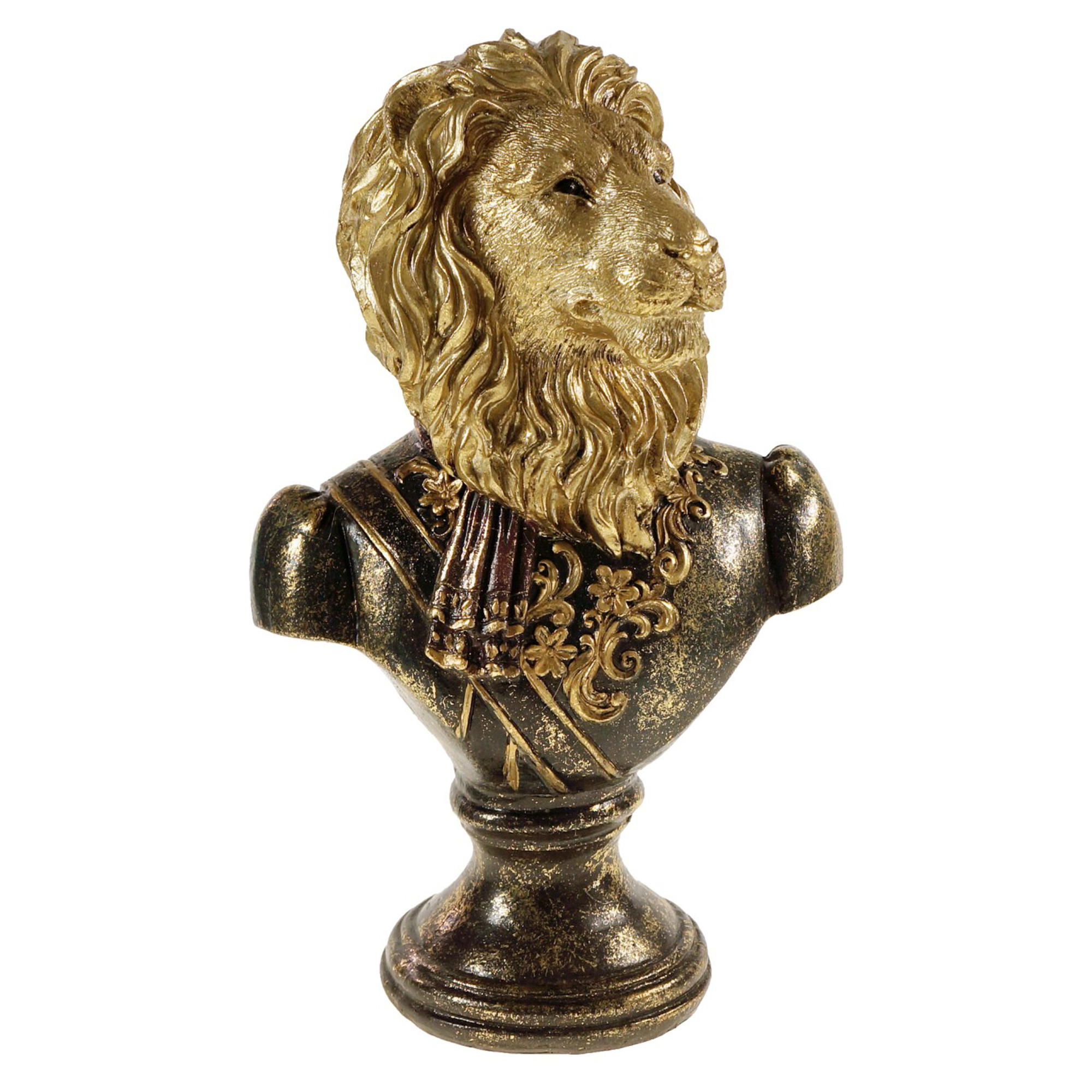 Werner Voss Dekorationsfigur Major Lion Brun, Guld