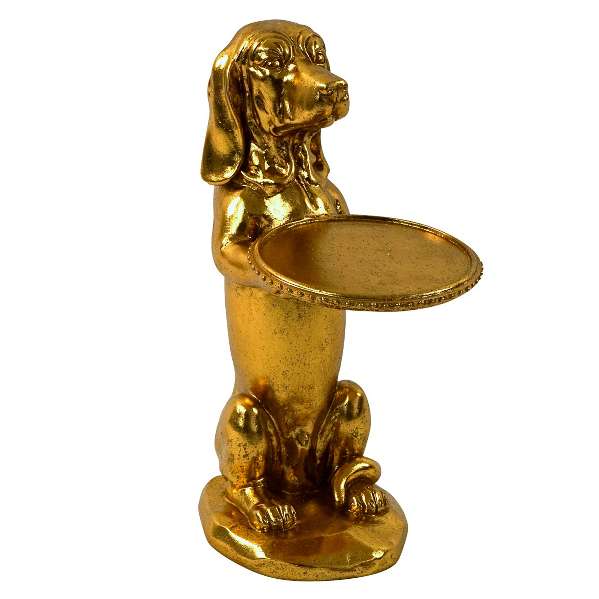 Werner Voss Dekorationsfigur med Hållare Doggy Guld