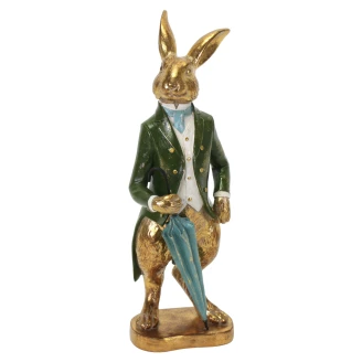 Werner Voss Dekorationsfigur <strong>Rabbit</strong>  Man Guld, Grön