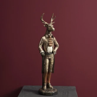 Werner Voss Dekorationsfigur <strong>Deer Mr. Edel</strong>  Guld, Brun