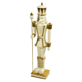 Werner Voss Dekorationsfigur Nötknäppare Vit, Guld 90 cm