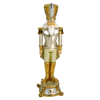 Werner Voss Dekorationsfigur Nötknäppare Vit, Guld 42 cm