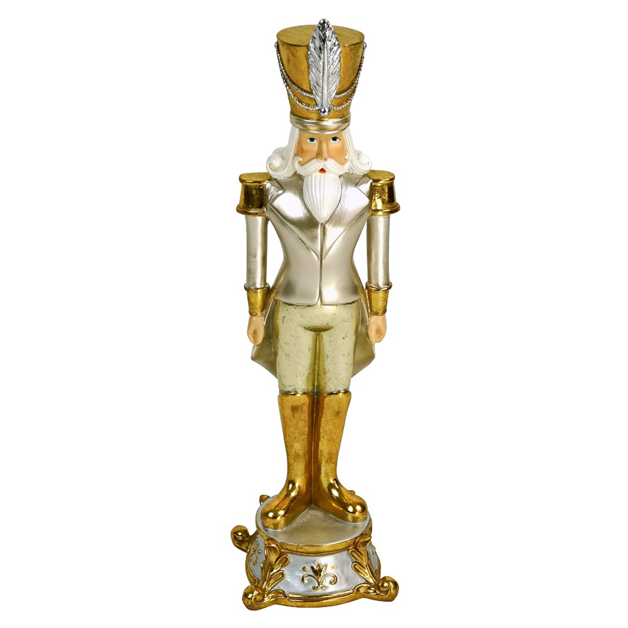 Werner Voss Dekorationsfigur Nötknäppare Vit, Guld 42 cm