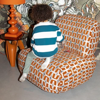 Bold Monkey Loungefåtölj <strong>Ritz</strong>  Orange, Beige