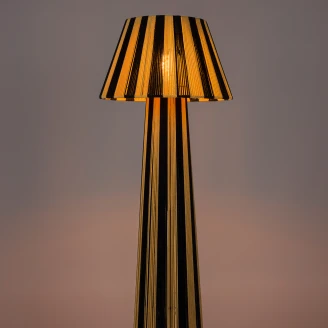 Bold Monkey Golvlampa Stripe it up Svart, Beige