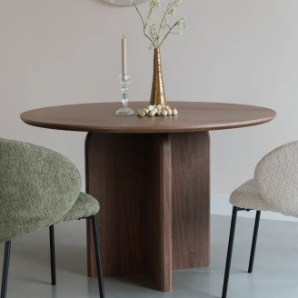 Matbord <strong>Laren</strong>  Mörktrå 120x120 cm