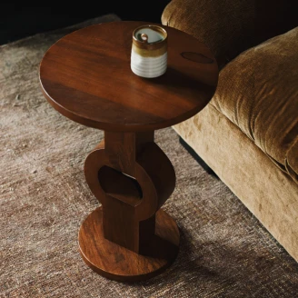 Dutchbone Sidobord <strong>Tondo</strong>  Brun