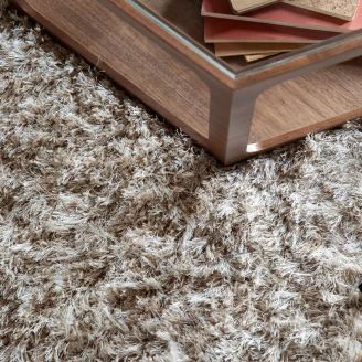 Dutchbone Matta <strong>Hairy</strong>  Beige 200x290 cm