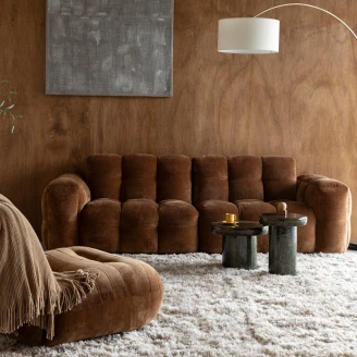 Dutchbone Soffa 3-Sits <strong>Hackman</strong>  Ljusbrun Sammet