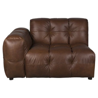 Dutchbone Soffa Element med Armstöd Vänster <strong>Hackman</strong>  Mörkbrun Läder