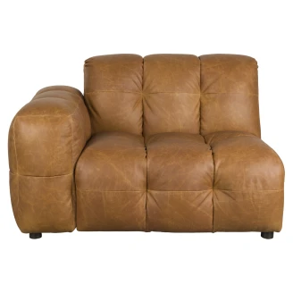 Dutchbone Soffa Element med Armstöd Vänster <strong>Hackman</strong>  Ljusbrun Läder