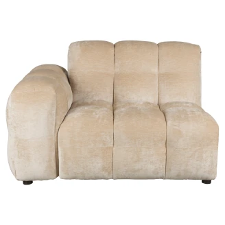 Dutchbone Soffa Element med Armstöd Vänster <strong>Hackman</strong>  Beige Sammet