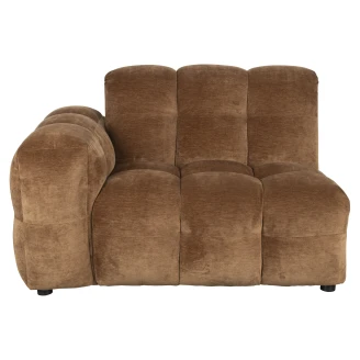 Dutchbone Soffa Element med Armstöd Vänster <strong>Hackman</strong>  Ljusbrun Sammet