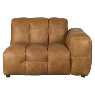 Dutchbone Soffa Element med Armstöd Höger <strong>Hackman</strong>  Ljusbrun Läder