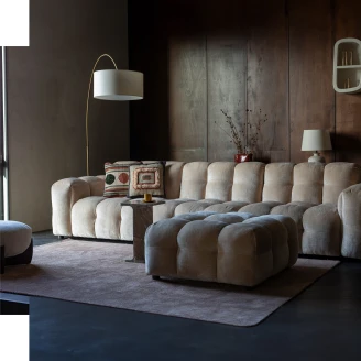 Dutchbone Soffa Element med Armstöd Höger <strong>Hackman</strong>  Beige Sammet