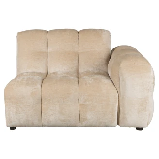 Dutchbone Soffa Element med Armstöd Höger <strong>Hackman</strong>  Beige Sammet