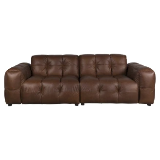 Dutchbone Soffa 3-Sits <strong>Hackman</strong>  Mörkbrun Läder