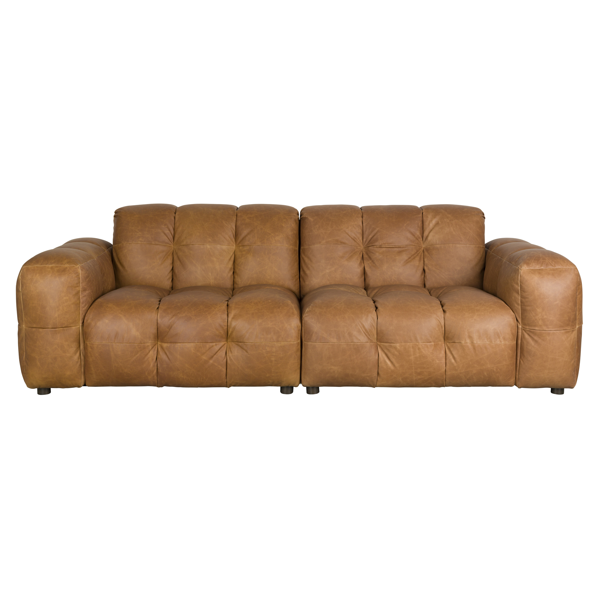 Dutchbone Soffa 3-Sits Hackman Ljusbrun Läder