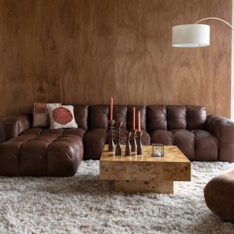 Dutchbone Soffa 4,5-Sits <strong>Hackman</strong>  Mörkbrun Läder